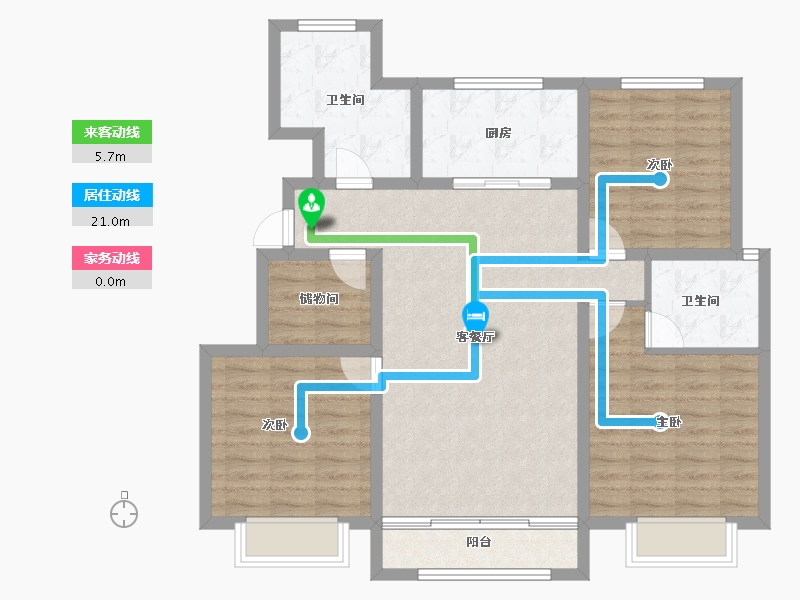 山东省-青岛市-霖源华府-99.15-户型库-动静线