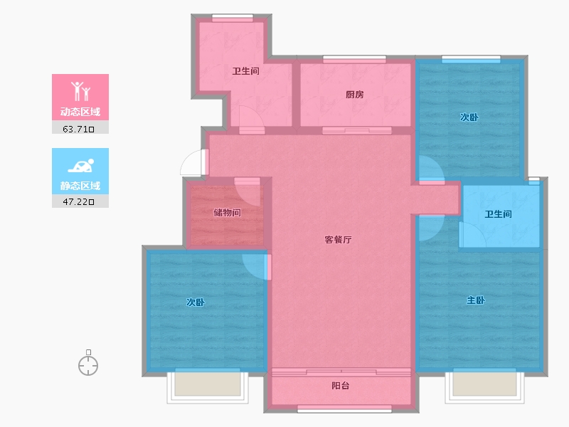 山东省-青岛市-霖源华府-99.15-户型库-动静分区