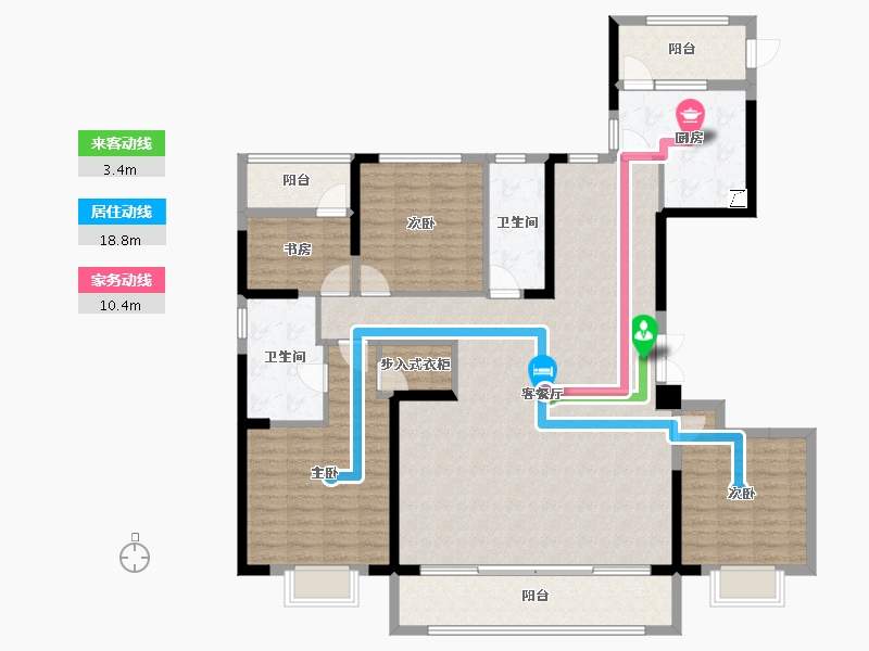 重庆-重庆市-中国铁建·花语江湾-150.40-户型库-动静线