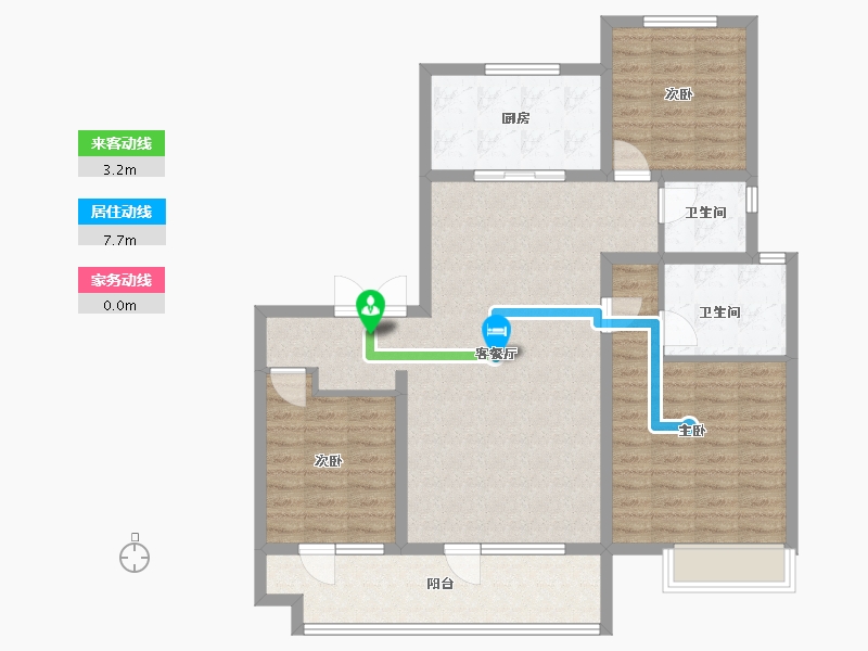 山东省-烟台市-旭辉银盛泰辉盛岚海-104.25-户型库-动静线