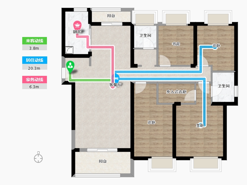 湖北省-武汉市-城投四新之光-127.00-户型库-动静线