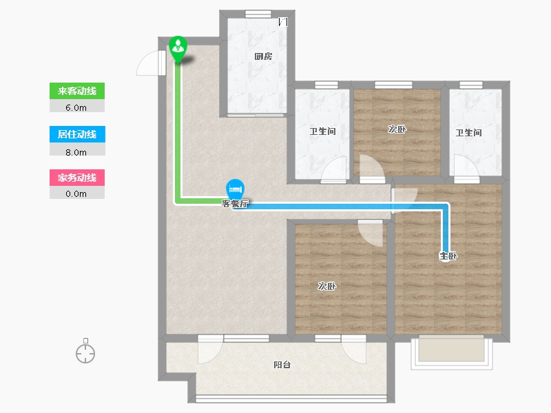 山东省-青岛市-海信九贤府-91.16-户型库-动静线