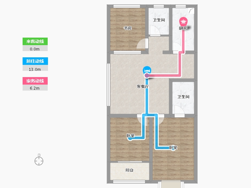 山东省-潍坊市-恒信温莎公馆-77.05-户型库-动静线