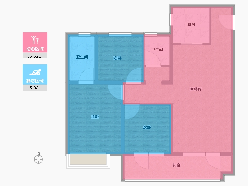 山东省-烟台市-旭辉银盛泰辉盛岚海-100.00-户型库-动静分区