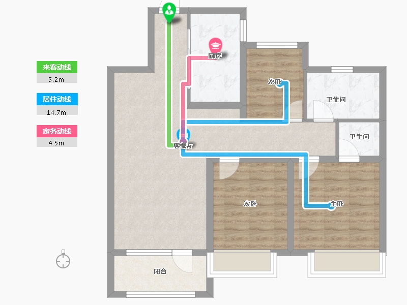 山东省-青岛市-融创时代中心-81.16-户型库-动静线