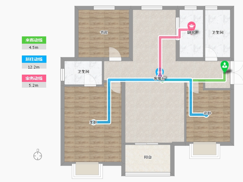 河北省-石家庄市-尚宾城-93.45-户型库-动静线