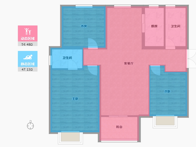 河北省-石家庄市-尚宾城-93.45-户型库-动静分区