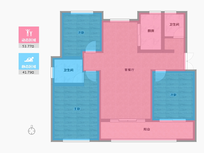 河北省-石家庄市-高远森霖城-84.60-户型库-动静分区