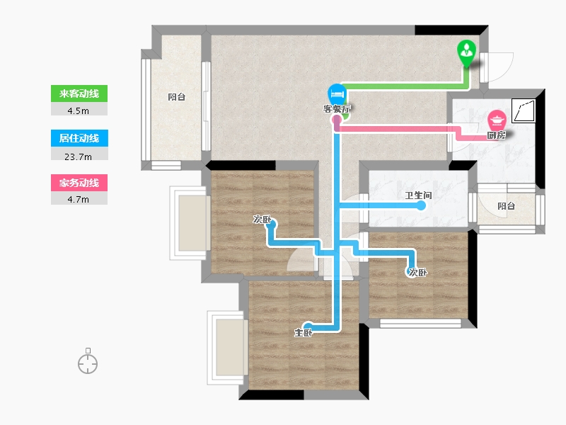 四川省-乐山市-美的珺御府-75.00-户型库-动静线