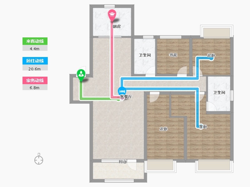 山东省-青岛市-融创时代中心-117.35-户型库-动静线