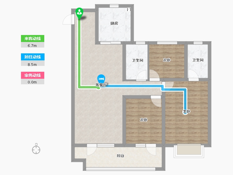 山东省-青岛市-海信九贤府-96.00-户型库-动静线