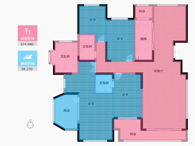 山东省-潍坊市-恒信温莎公馆-200.81-户型库-动静分区