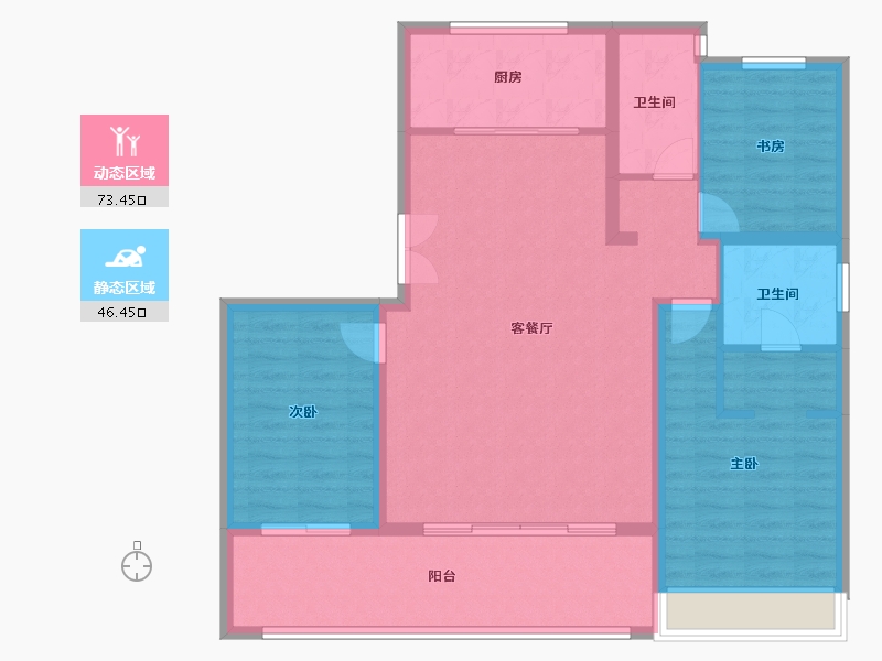 山东省-烟台市-缦云万境-108.68-户型库-动静分区