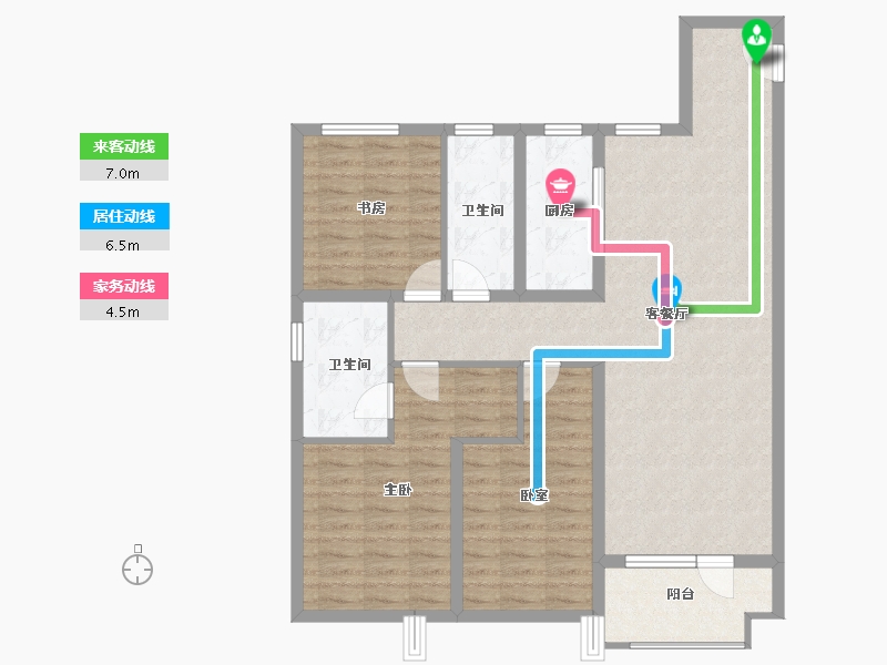 山东省-青岛市-旭辉银盛泰博观御品-101.06-户型库-动静线