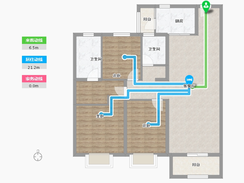 山东省-潍坊市-鲁商融港玺悦府-103.20-户型库-动静线