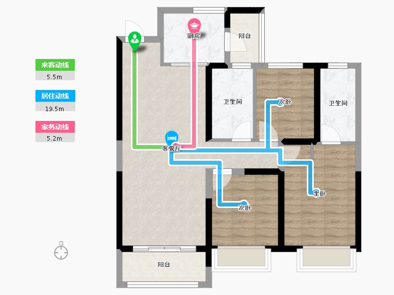 河北省-石家庄市-雅居乐宏府｜翰林山-81.65-户型库-动静线