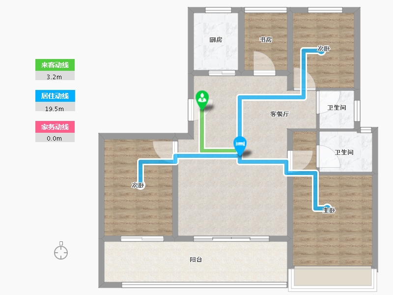 山东省-烟台市-缦云万境-100.01-户型库-动静线