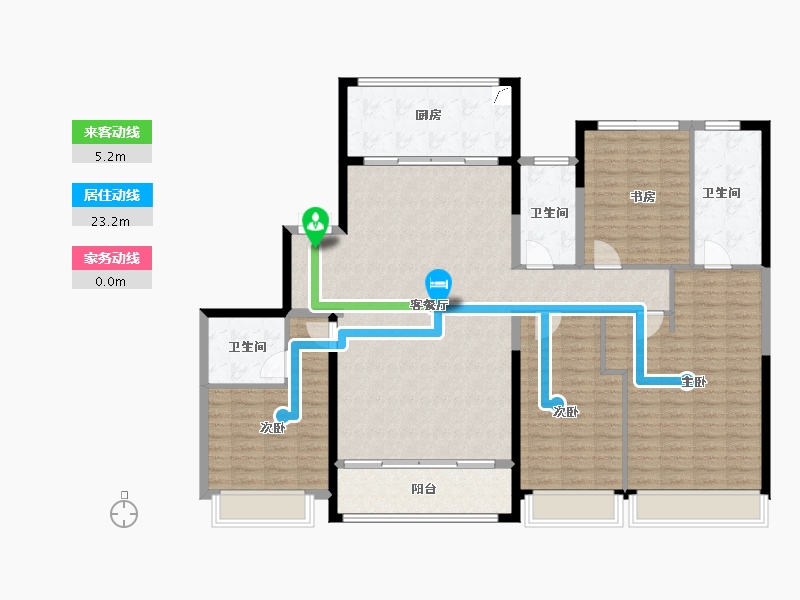 河北省-石家庄市-西安碧桂园云顶-151.73-户型库-动静线