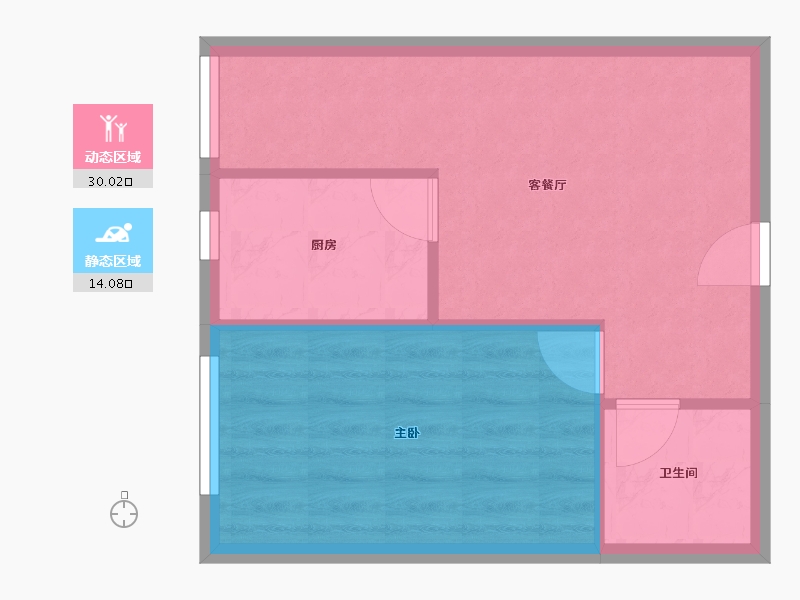 陕西省-西安市-当代宏府MOMA-39.79-户型库-动静分区