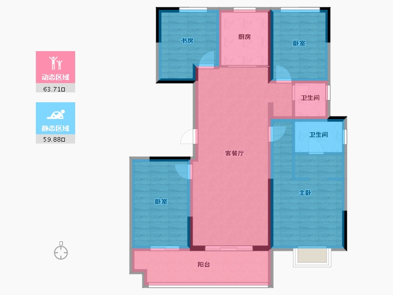 河南省-郑州市-融侨悦城-110.40-户型库-动静分区