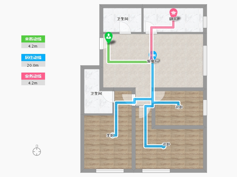 陕西省-西安市-当代宏府MOMA-79.51-户型库-动静线