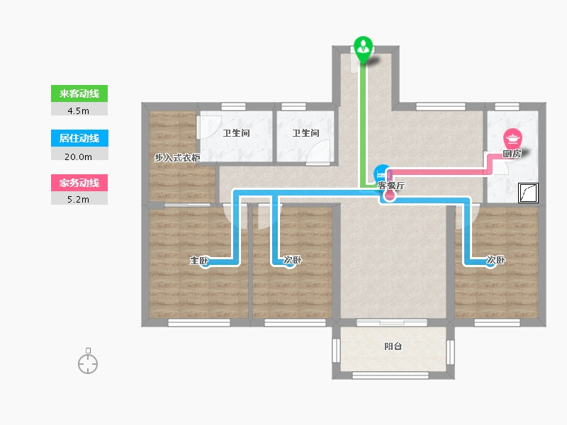 湖北省-武汉市-海林康桥官邸-90.02-户型库-动静线