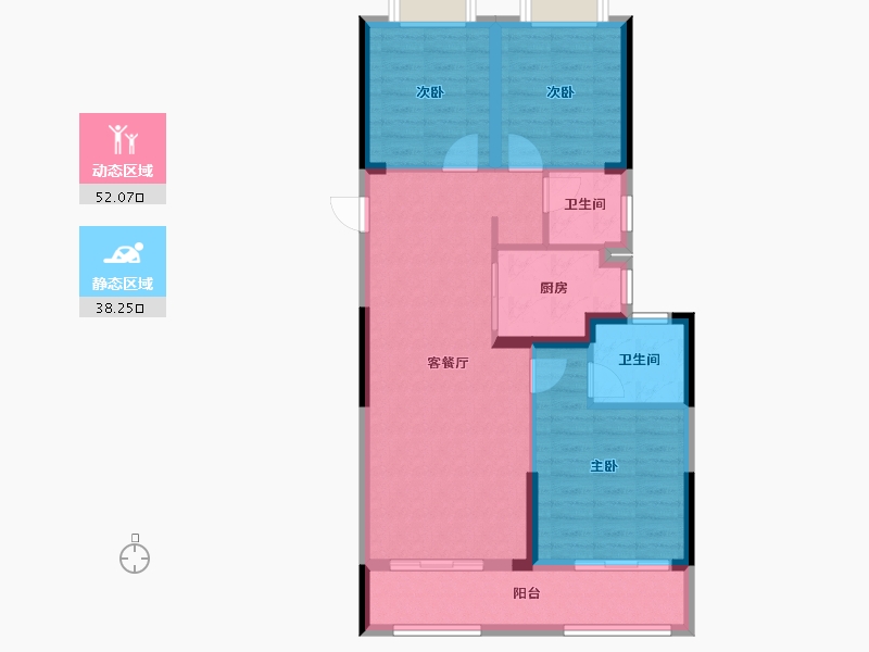 湖北省-武汉市-百瑞景滨江生活区-81.07-户型库-动静分区