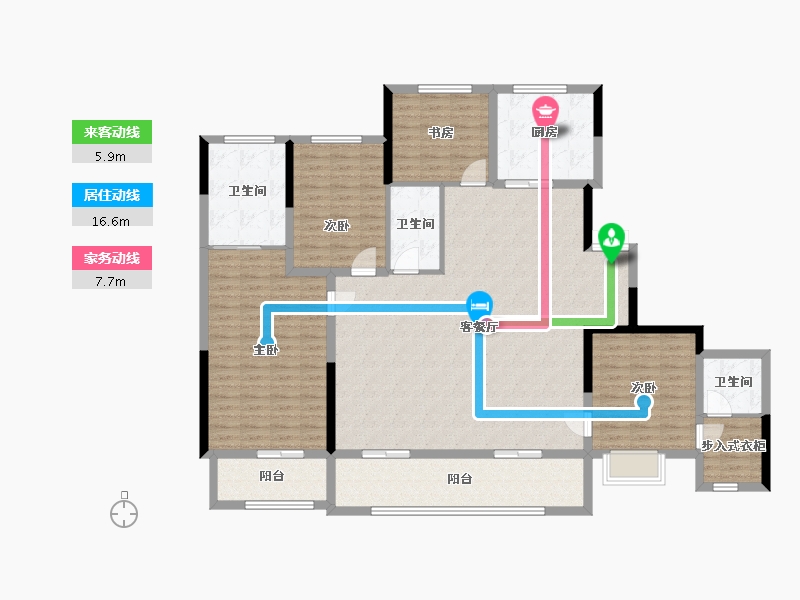 浙江省-宁波市-江皓府-185.00-户型库-动静线