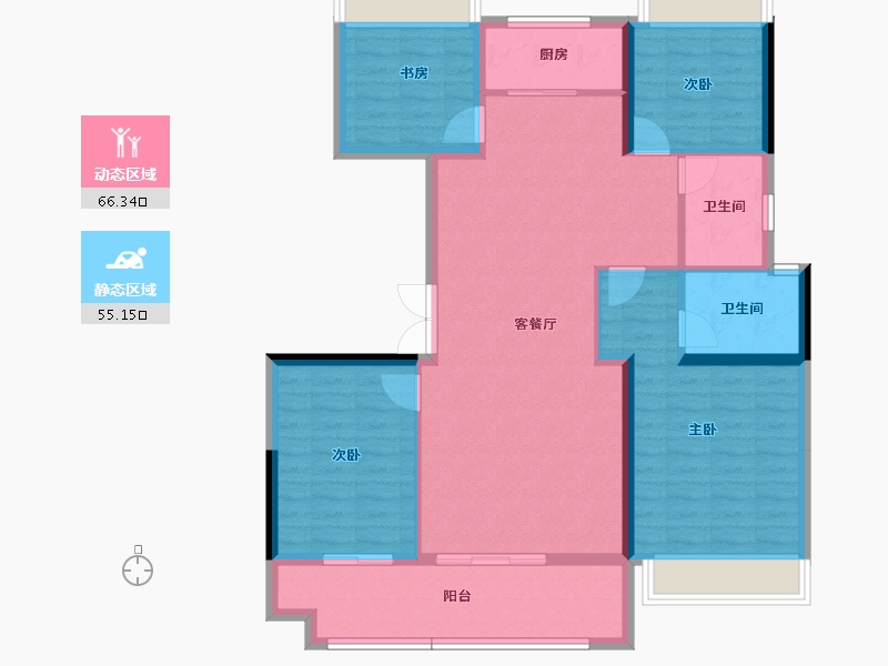 陕西省-西安市-万联锦绣翡翠湾-109.90-户型库-动静分区