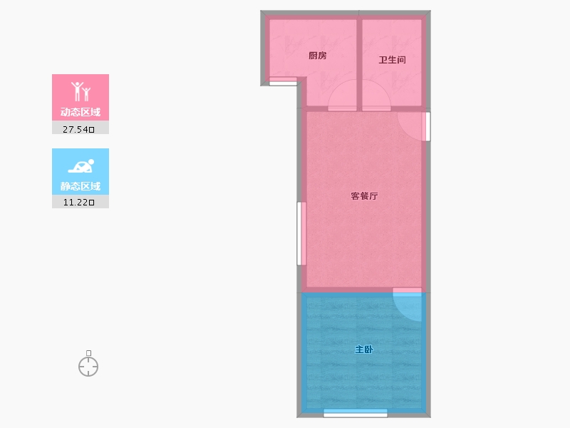 陕西省-西安市-当代宏府MOMA-34.31-户型库-动静分区