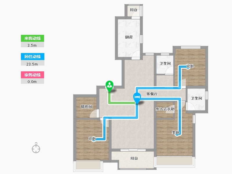 陕西省-西安市-西港碧水湾-101.78-户型库-动静线