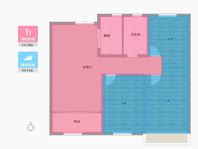 山东省-潍坊市-东方天韵韵和园-89.17-户型库-动静分区