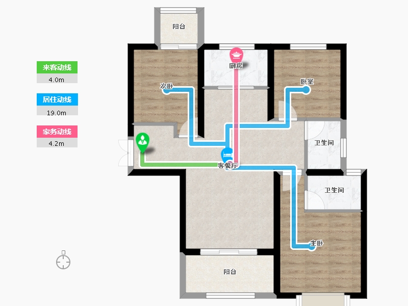 陕西省-西安市-辰宇世纪城-77.18-户型库-动静线