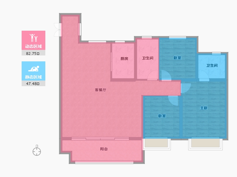 山东省-临沂市-阜丰房源云璟御府-118.40-户型库-动静分区