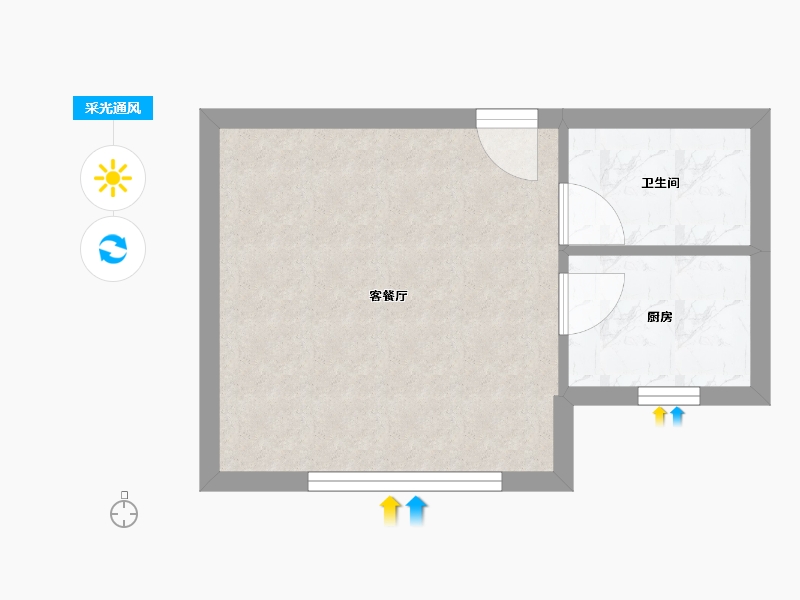 陕西省-西安市-当代宏府MOMA-27.30-户型库-采光通风