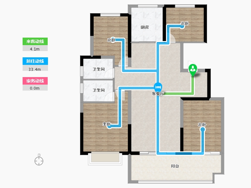 陕西省-西安市-领航悦宸-120.67-户型库-动静线