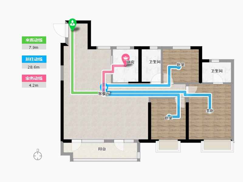 山东省-临沂市-一方中梁和府-114.40-户型库-动静线