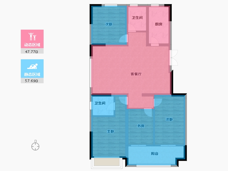 山东省-潍坊市-天同凤凰国际-94.20-户型库-动静分区