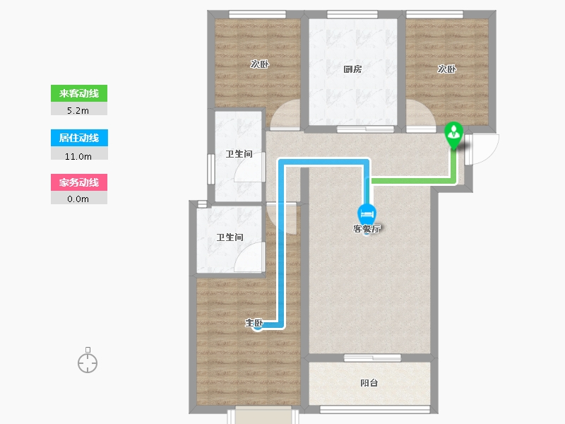 陕西省-西安市-盛唐融城-93.61-户型库-动静线