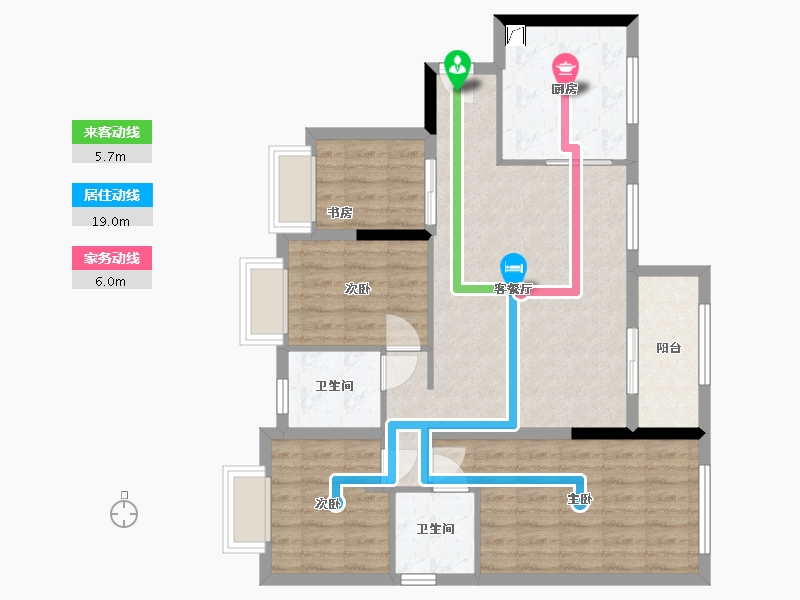 广东省-惠州市-海伦堡香洲花园-100.00-户型库-动静线