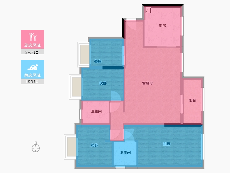 广东省-惠州市-海伦堡香洲花园-100.00-户型库-动静分区