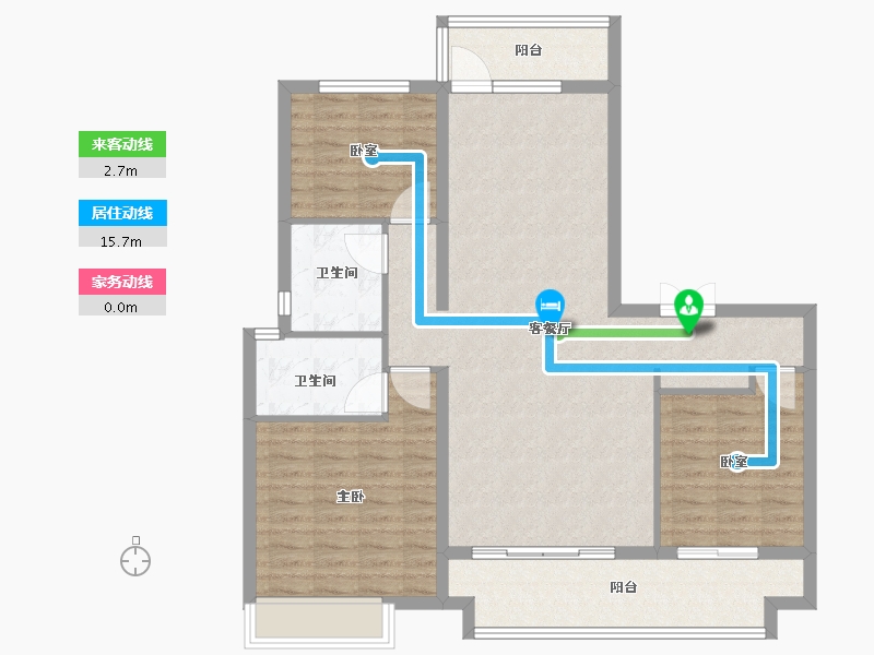 山东省-临沂市-沂州樾府-105.60-户型库-动静线