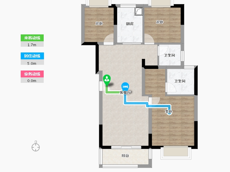 江苏省-无锡市-栖霞天樾府-80.62-户型库-动静线