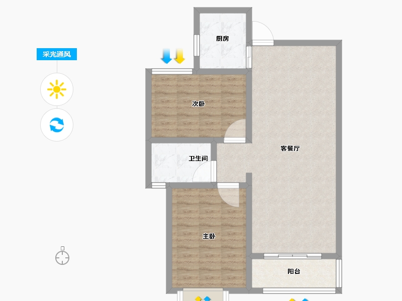 陕西省-西安市-盛唐融城-79.21-户型库-采光通风