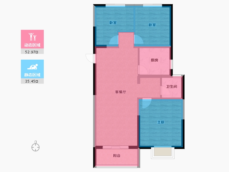 河南省-郑州市-宏江溢彩年华-79.00-户型库-动静分区