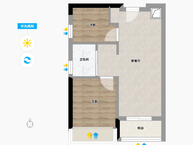 广东省-深圳市-会展湾水岸-50.00-户型库-采光通风