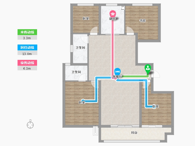 山东省-潍坊市-中梁新嘉拾光悦-119.20-户型库-动静线