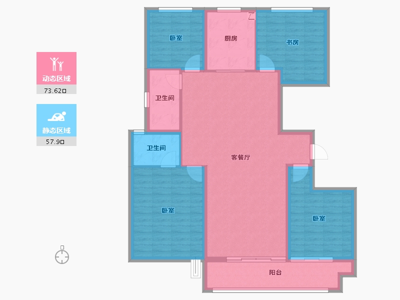 山东省-潍坊市-中梁新嘉拾光悦-119.20-户型库-动静分区