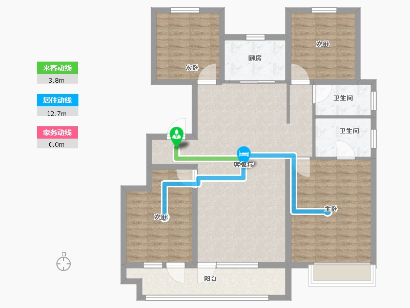 山东省-潍坊市-中梁龙玺台-108.00-户型库-动静线