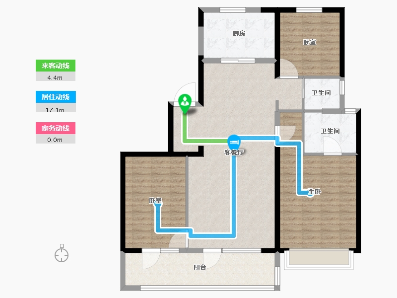 山东省-临沂市-碧桂园云顶-120.01-户型库-动静线